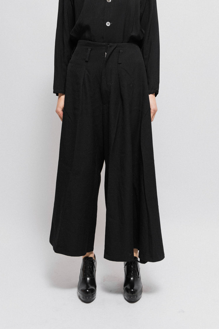 YOHJI YAMAMOTO - FW06 Asymmetric wide wool pants – L'OBSCUR