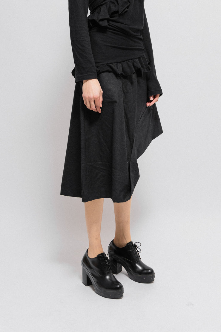 COMME DES GARCONS - FW10 Inside out wool skirt