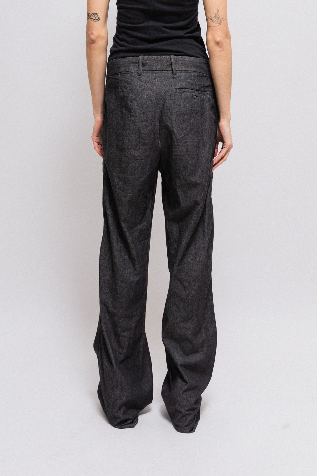 ANN DEMEULEMEESTER - SS00 “Woolgathering” Wide cotton pant with