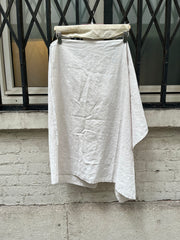 (New Arrival) ANN DEMEULEMEESTER - SS99 Painted linen wrap up skirt