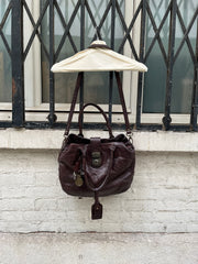 (New Arrival) CHRISTIAN PEAU - Goat skin bag with charms and lock
