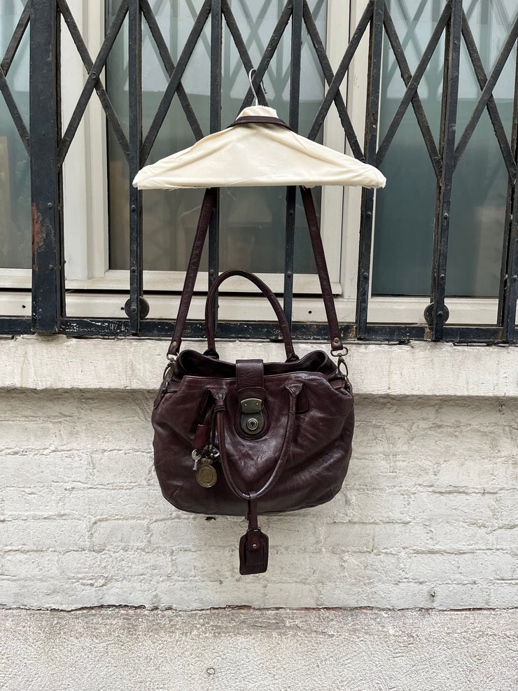 (New Arrival) CHRISTIAN PEAU - Goat skin bag with charms and lock