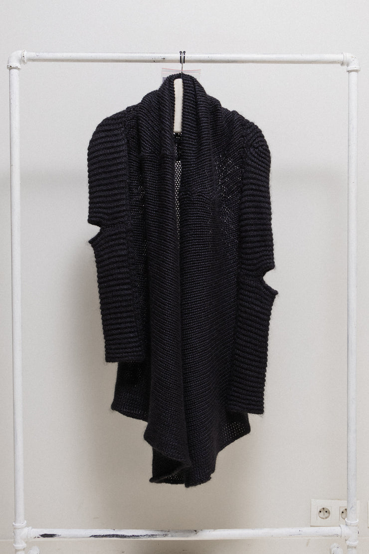 A.F VANDEVORST - FW10 Mohair and silk heavy knitted sweater with elbow slits