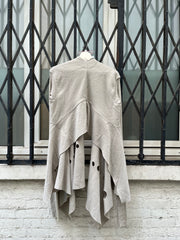 (New Arrival) RICK OWENS - SS06 « TUNGSTEN » Wool cardigan with circle cutouts