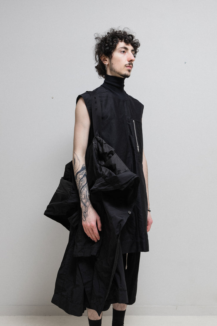 RICK OWENS DRKSHDW - SS16 Cotton/nylon coat with patch pockets and inside hold strap