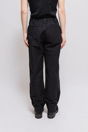 YOHJI YAMAMOTO Y'S FOR MEN - Wide cotton pants with a decorated waist (early 2000's)