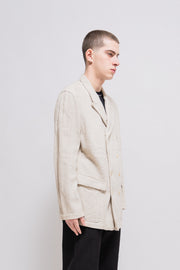 COMME DES GARCONS HOMME PLUS - FW94 "Offbeat humor" Cotton and linen button up jacket