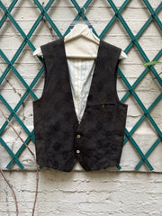 (New Arrival) ANN DEMEULEMEESTER - SS12 Patterned cotton vest with chest darts (runway)