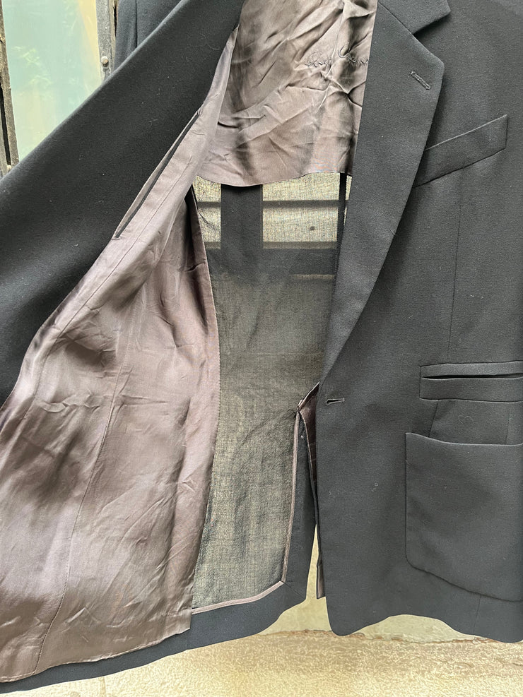 (New Arrival) RICK OWENS - FW02 "SPARROWS" Wool blend costume jacket with padded shoulders (runway)