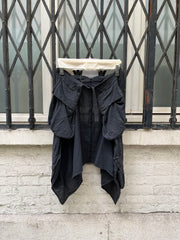 (New Arrival) ANN DEMEULEMEESTER - SS04 Cotton skirt with parachute pockets (runway)