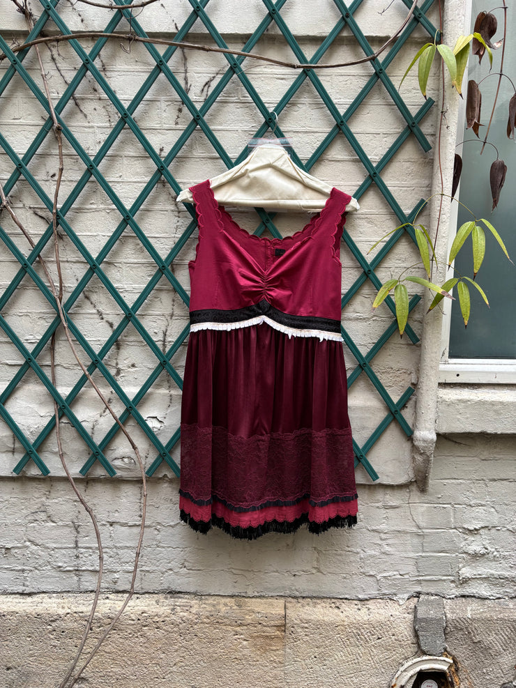 (New Arrival) UNDERCOVER - SS05 « But Beautiful II » Monster mini fringed dress with embroidered teeth (runway)