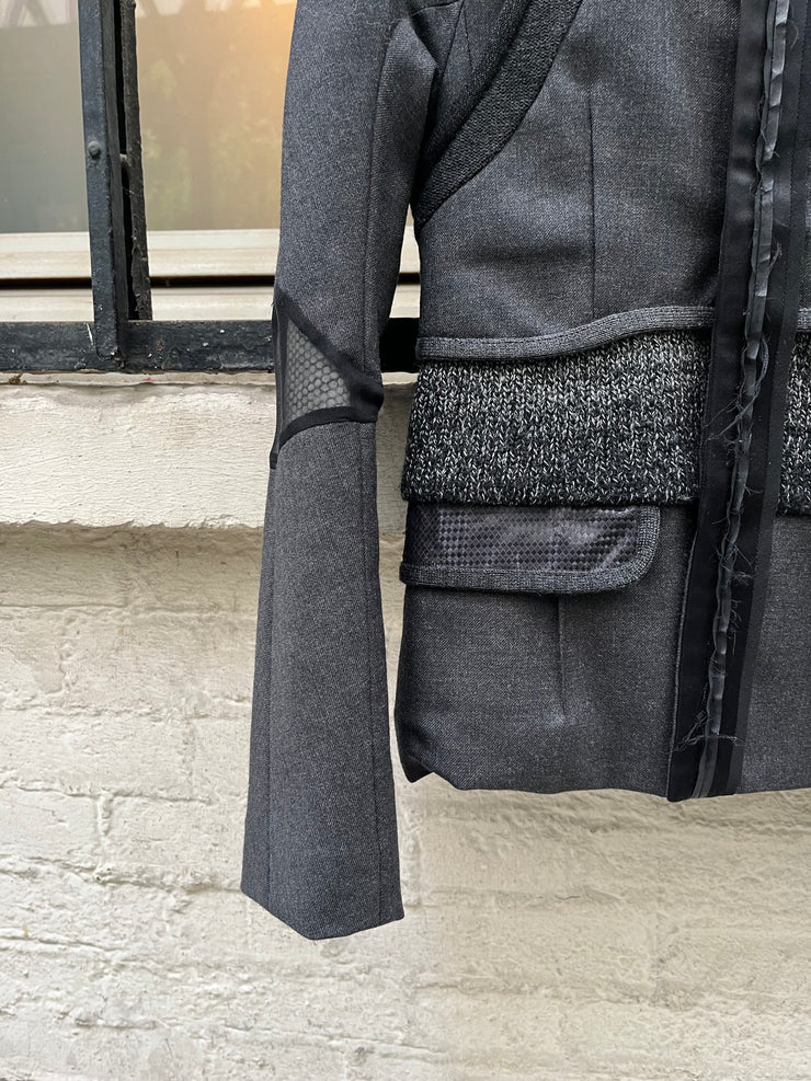 (New Arrival) UNDERCOVER - FW09 "Earmuff Maniac" Thermotron insulated wool jacket with pocket thermometer (runway)