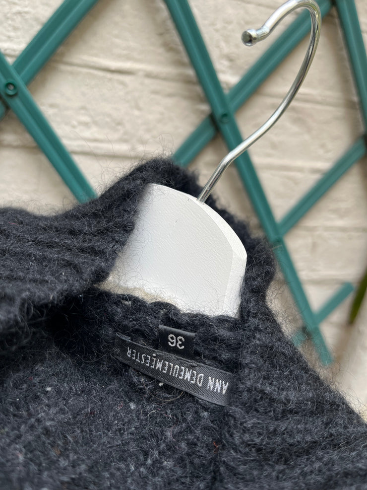(New Arrival) ANN DEMEULEMEESTER - Gradient loose knitted high neck sweater