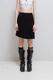 ANN DEMEULEMEESTER - SS95 Lightweight skirt with waist straps and front slit