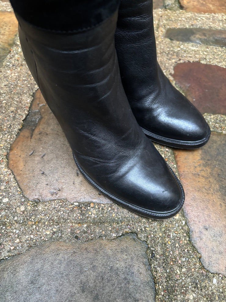 (New Arrival) A.F VANDEVORST - High leather boots with suede parts