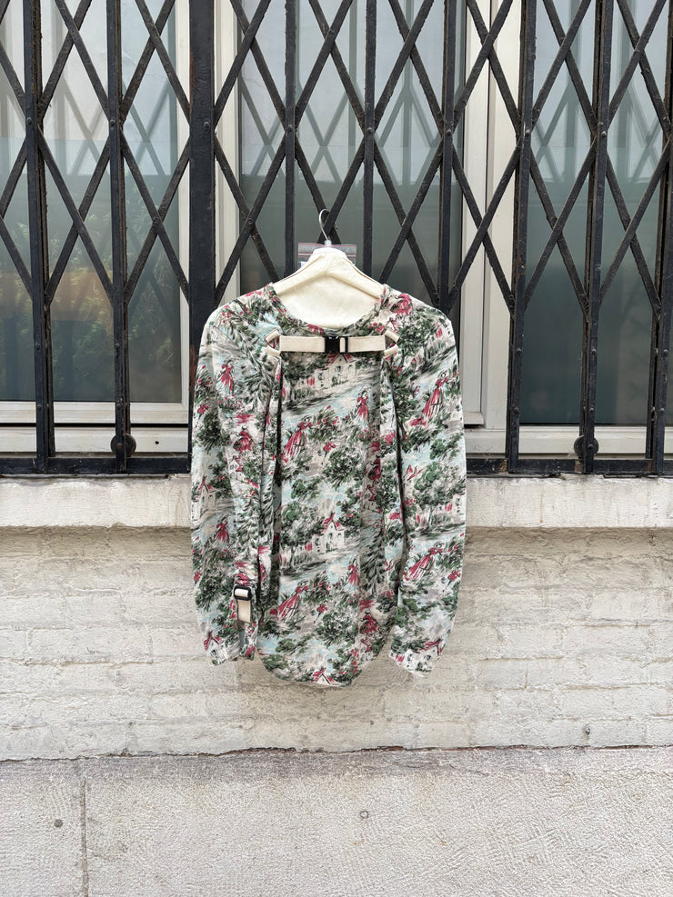 (New Arrival) JUNYA WATANABE - SS03 Linen parachute top with painting pattern