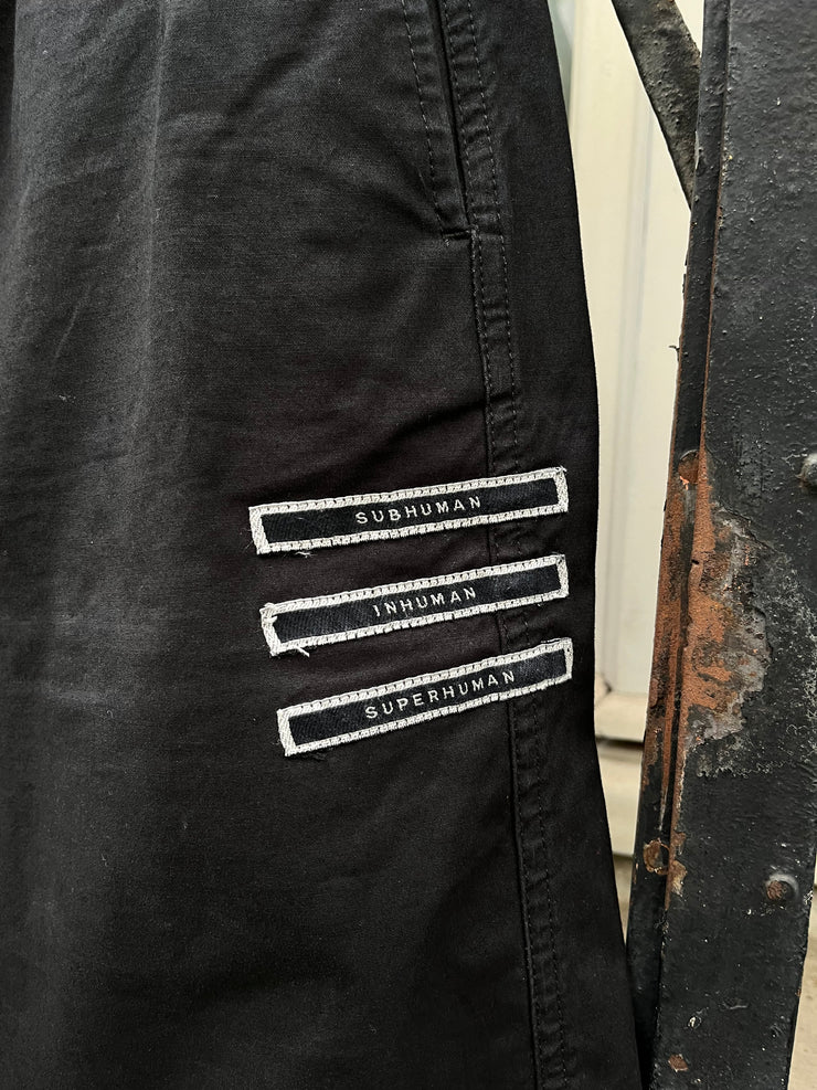 (New Arrival) RICK OWENS DRKSHDW - SS18 Cotton pod shorts with leg patches