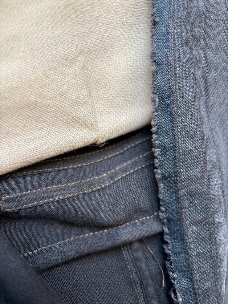 (New Arrival) RICK OWENS DRKSHDW - 2007 Washed denim jacket with rounded panels and sleeve slits