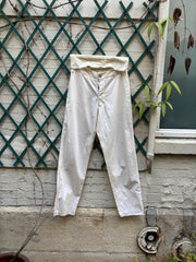 (New Arrival) RICK OWENS - SS07 "WISHBONE" Cotton & silk wide milk pants