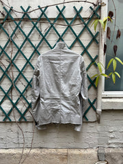 (New Arrival) POÈME BOHÉMIEN -  Button up cotton jacket with frayed bottom edge