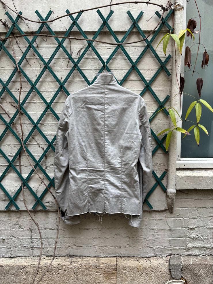 (New Arrival) POÈME BOHÉMIEN -  Button up cotton jacket with frayed bottom edge