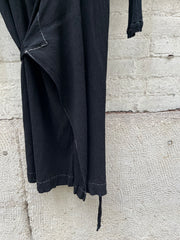 (New Arrival) MARTIN MARGIELA - Early 2000’s Line 6 Cotton blend pleated wrap up cardigan (overdyed)