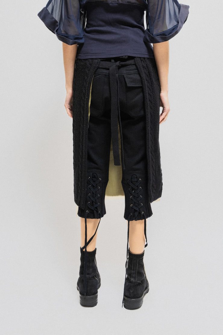 UNDERCOVER - FW99 "Ambivalence" Reversible apron skirt with a rubber layer