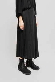 YOHJI YAMAMOTO - SS19 Linen skirt with a side flap detail