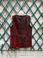 (Pre Sale) ANN DEMEULEMEESTER - FW01 Red painted leather top