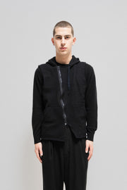 UNDERCOVER - FW07 "Knit" Wool and angora sleeveless hoodie