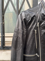 (New Arrival) UNDERCOVER - SS07 « Purple » Lightweight cow leather jacket with zippers and pocket details