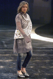 (New Arrival) UNDERCOVER - FW04 « But Beautiful » Stuffed plush bag with print and button details (runway)