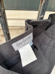 (New Arrival) YOHJI YAMAMOTO POUR HOMME - Wide cotton pants with fringed hems