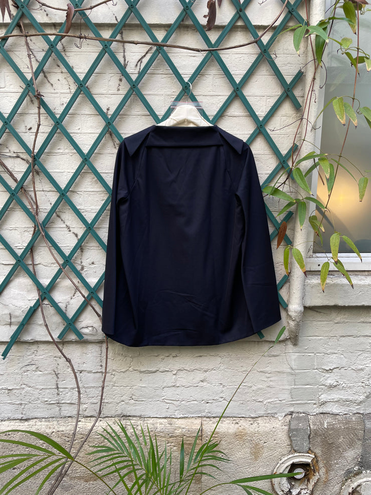 (Pre Sale) YOHJI YAMAMOTO - 90’s Gabardine wool sailor jacket with cutout collar