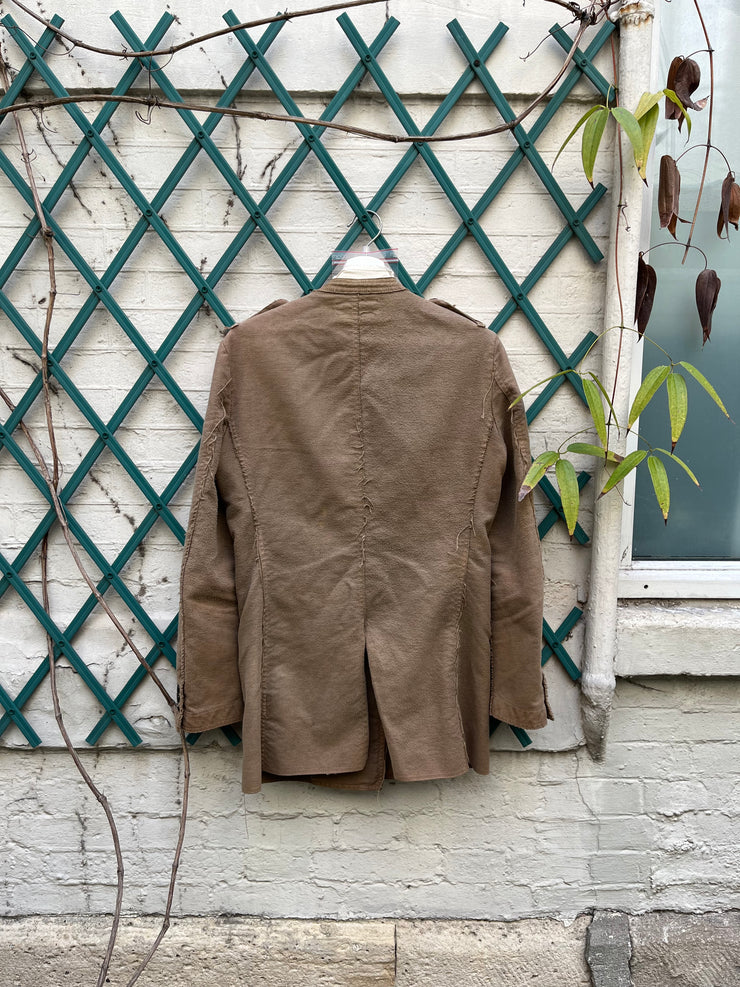 (New Arrival) SHARE SPIRIT - Military moleskine coat with two button rows