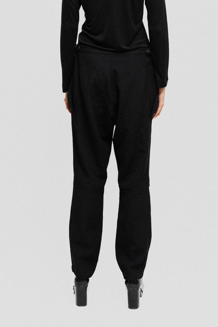 YOHJI YAMAMOTO - FW18 Wool pants with folded pockets