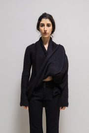 A.F VANDEVORST - FW10 Mohair and silk heavy knitted sweater with elbow slits