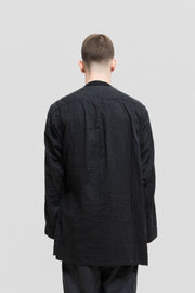 YOHJI YAMAMOTO POUR HOMME - SS18 Cotton blouse with a folded lapel