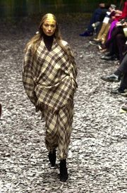 ALEXANDER MCQUEEN - FW00 "Eshu" Plaid pattern virgin wool tailored jacket with signature lining