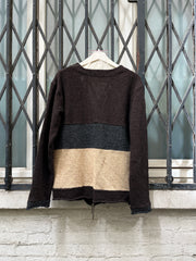 (New Arrival) JUNYA WATANABE MAN - FW03 Textured wool button up cardigan with loose threads