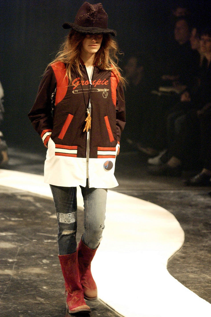 (New Arrival) UNDERCOVER - FW04 « But Beautiful » High aged velvet boots with fringes and unmatching lining (runway)