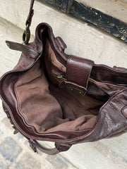 (New Arrival) CHRISTIAN PEAU - Goat skin bag with charms and lock