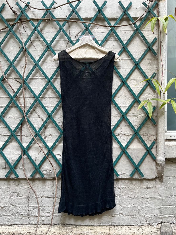 (New Arrival) ANN DEMEULEMEESTER - Early 2000’s See-through knitted dress top