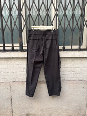 (New Arrival) YOHJI YAMAMOTO POUR HOMME - Wide cotton pants with fringed hems