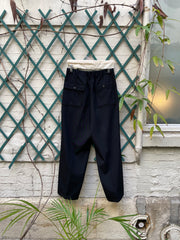 (Pre Sale) YOHJI YAMAMOTO Y'S FOR MEN - Wide gabardine wool pants with elastic waist