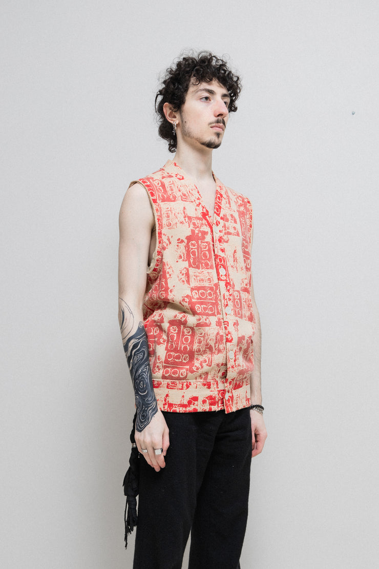 COMME DES GARÇONS HOMME PLUS - FW07 "My Way" Patterned button up vest