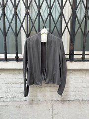 (New Arrival) RICK OWENS - SS09 « Strutter » Dust lamb leather jacket with side straps to tie up