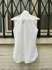 (New Arrival) OLIVIER THEYSKENS - Early 2000’s Sleeveless cotton shirt with satin details