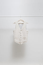 ISAMU KATAYAMA BACKLASH - Linen blend vest with poem lining