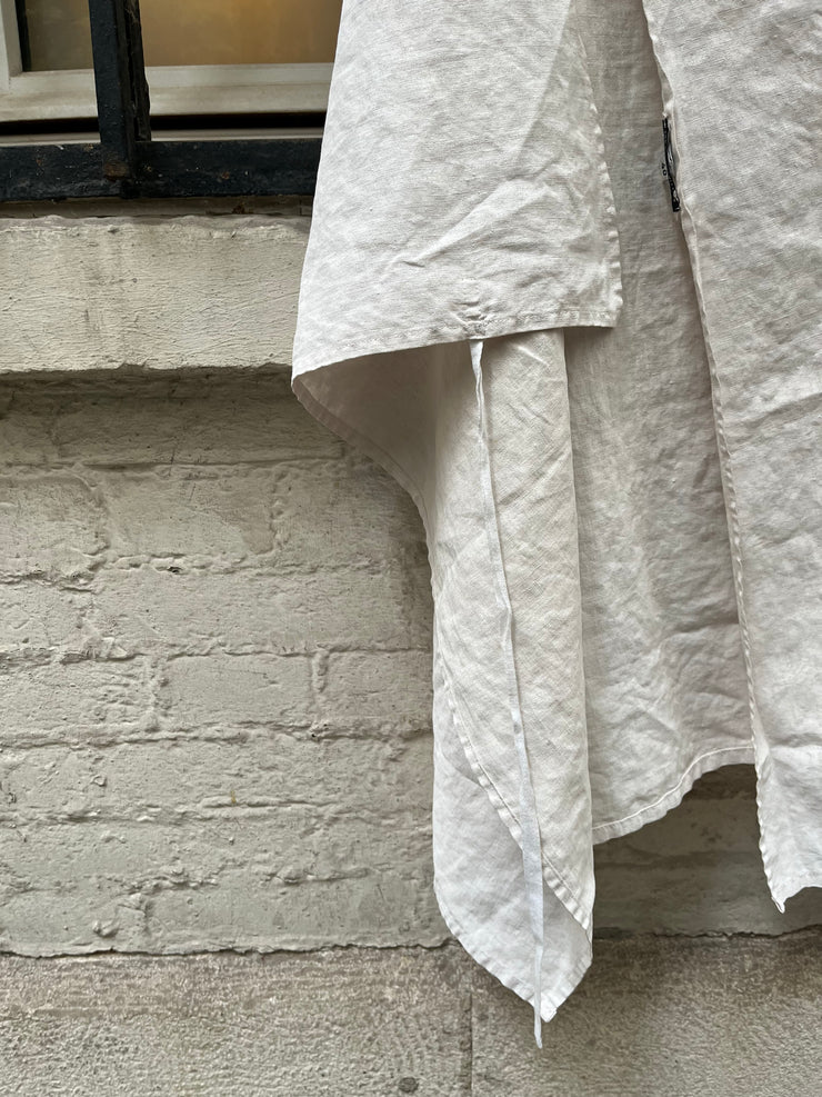 (New Arrival) ANN DEMEULEMEESTER - SS99 Painted linen wrap up skirt